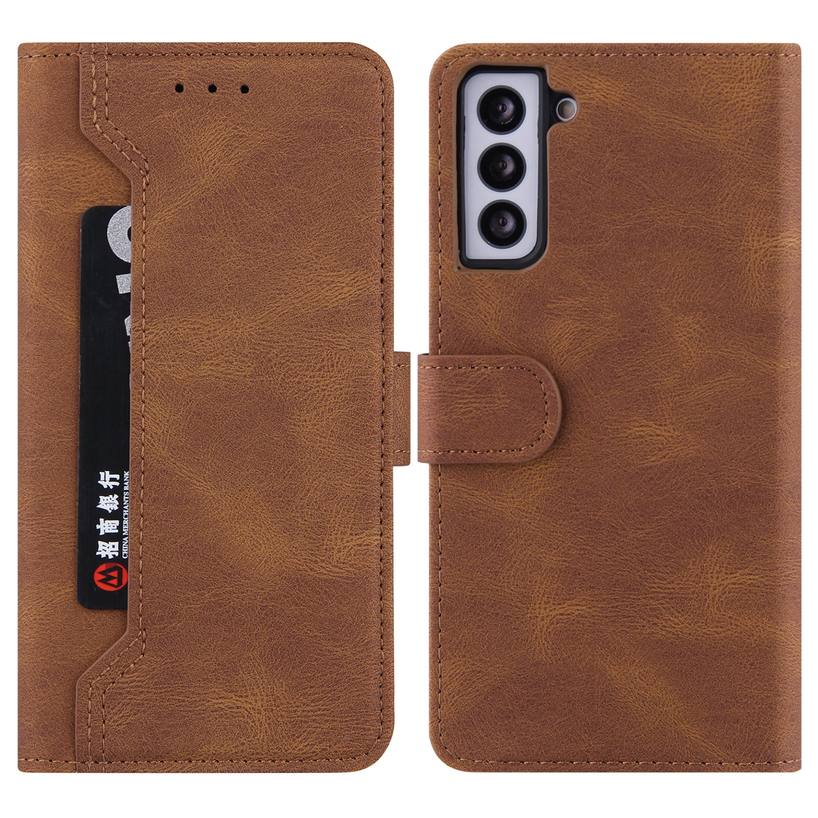 Stitching Wallet Phone Cover for Samsung Galaxy S23 PU Leather Outer Card Holder Phone Stand Case Stitching Wallet Phone Cover for Samsung Galaxy S23 PU Leather Outer Card Holder Phone Stand Case